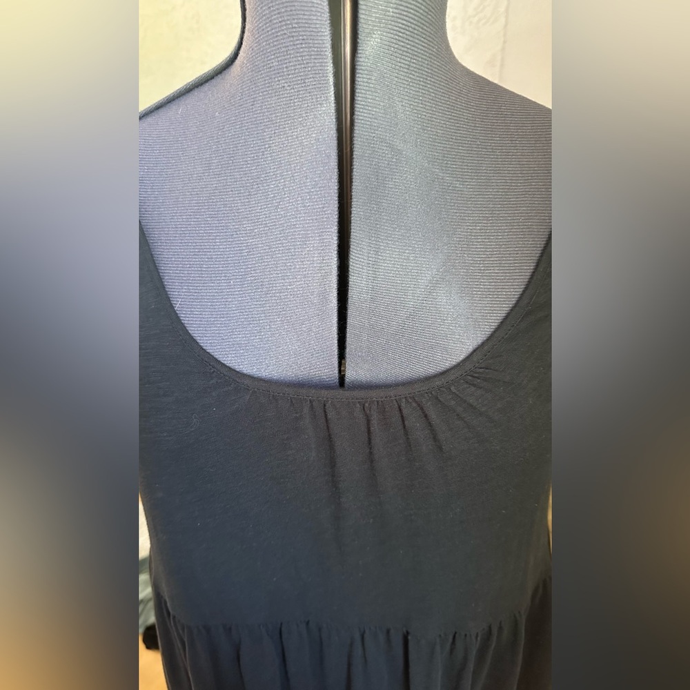 Z Supply Lido Slub Maxi Dress Black Sz S Boho Tiered Whimsigoth Fairy Gypsy goth - Picture 7 of 12